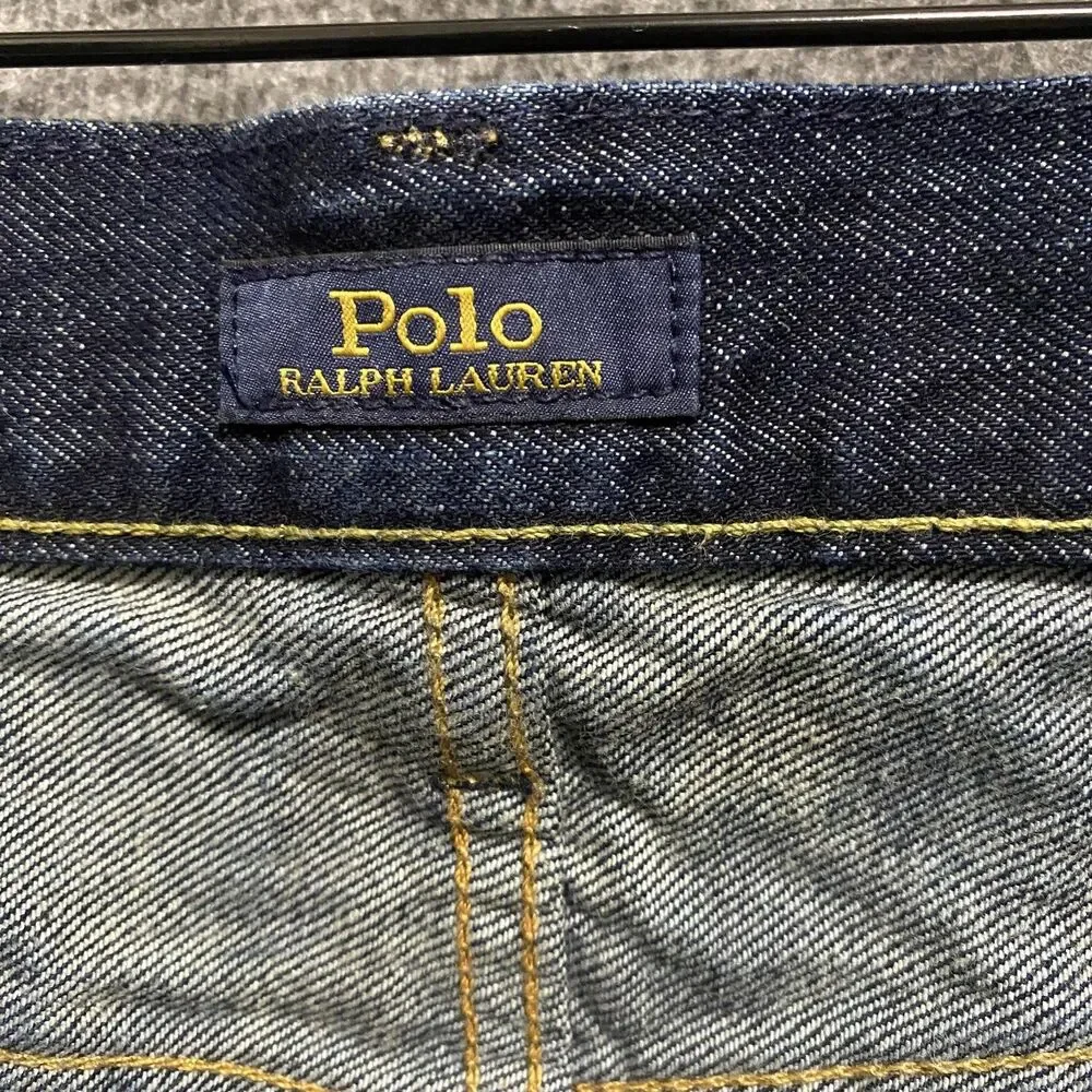Polo Ralph Lauren Hampton Relaxed Straight Jeans Mens 36x34 Blue Dark Wash Denim